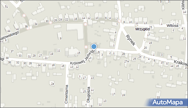 Myszków, Królowej Jadwigi, 8, mapa Myszków