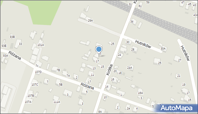 Myszków, Krótka, 19, mapa Myszków