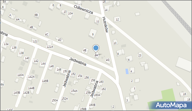 Myszków, Krótka, 4H, mapa Myszków