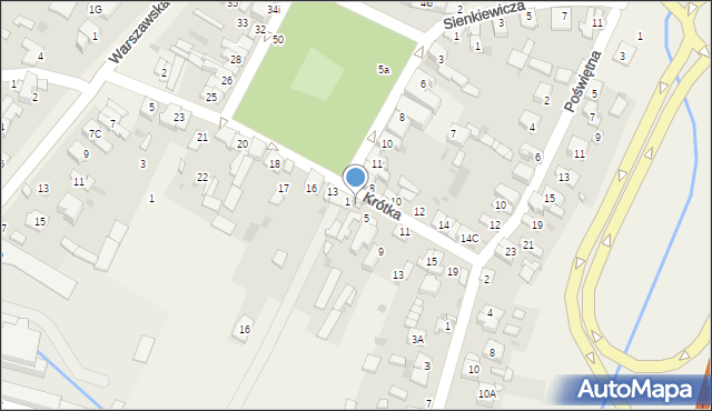 Nadarzyn, Krótka, 3, mapa Nadarzyn