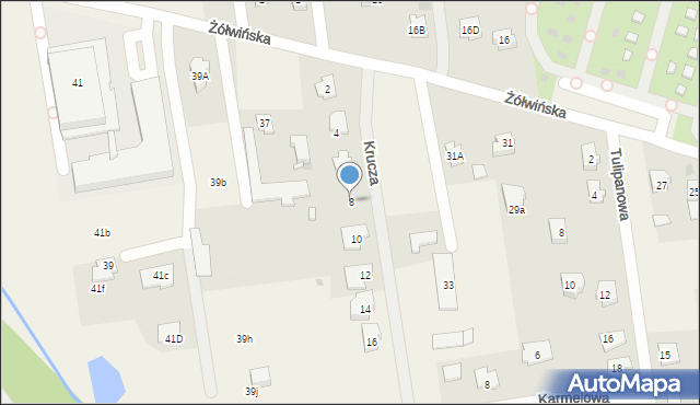 Nadarzyn, Krucza, 8, mapa Nadarzyn