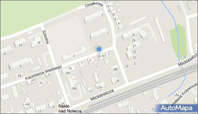 Nakło nad Notecią, Króla Kazimierza Wielkiego, 3, mapa Nakło nad Notecią