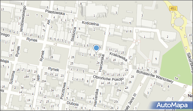 Namysłów, Krakowska, 8, mapa Namysłów