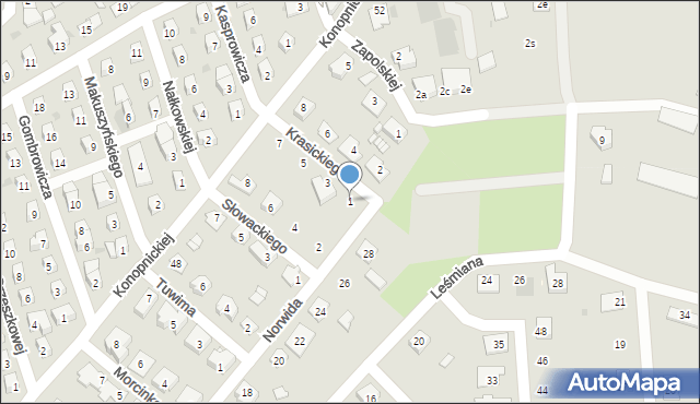 Namysłów, Krasickiego Ignacego, bp., 1, mapa Namysłów