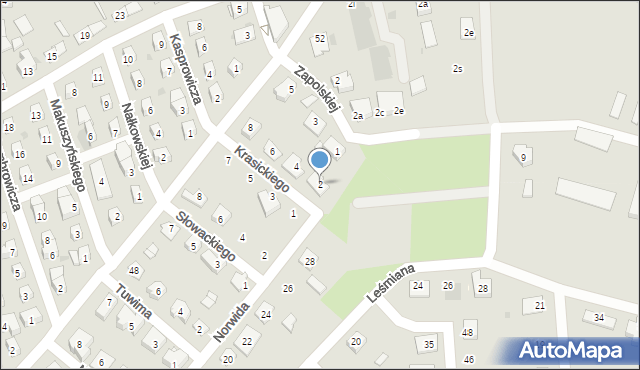 Namysłów, Krasickiego Ignacego, bp., 2, mapa Namysłów