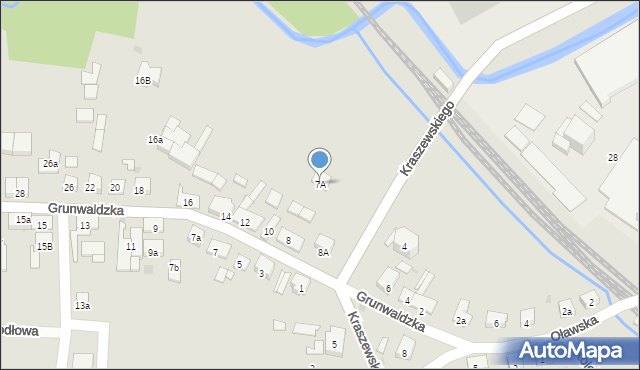 Namysłów, Kraszewskiego Józefa Ignacego, 7A, mapa Namysłów