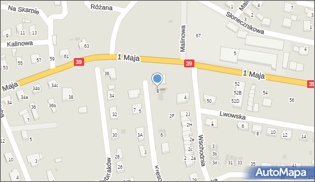 Namysłów, Kresowa, 8, mapa Namysłów