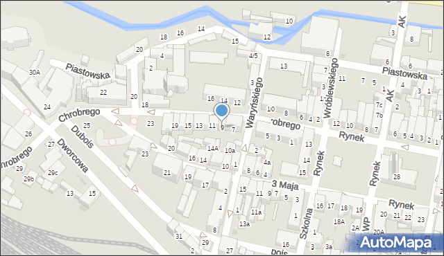 Namysłów, Króla Bolesława Chrobrego, 9, mapa Namysłów