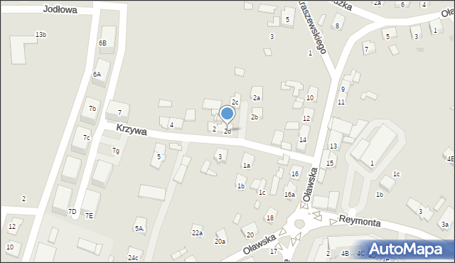 Namysłów, Krzywa, 2d, mapa Namysłów