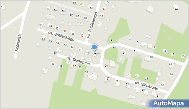 Narol, Króla Jana III Sobieskiego, 47, mapa Narol