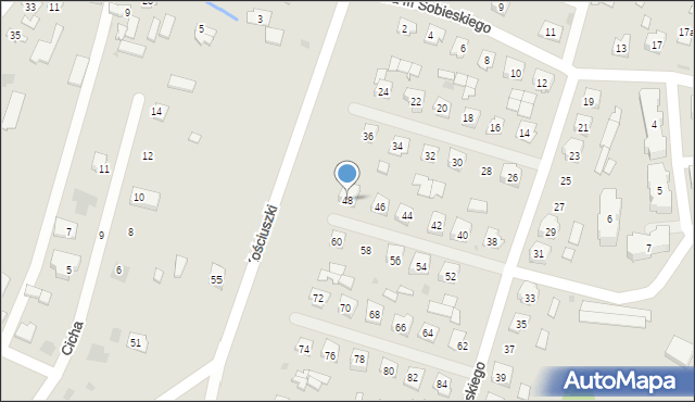 Narol, Króla Jana III Sobieskiego, 48, mapa Narol