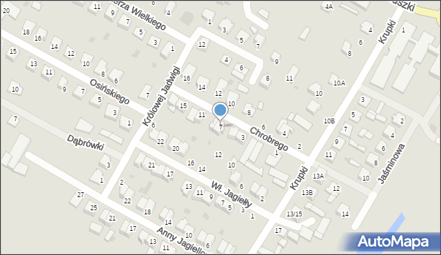 Nasielsk, Króla Bolesława Chrobrego, 7, mapa Nasielsk