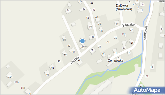 Nawojowa, Kruczka Stanisława, ks., 60, mapa Nawojowa