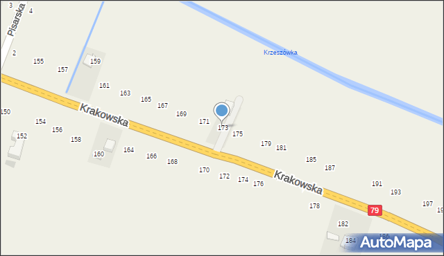 Nawojowa Góra, Krakowska, 173, mapa Nawojowa Góra