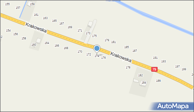 Nawojowa Góra, Krakowska, 174, mapa Nawojowa Góra