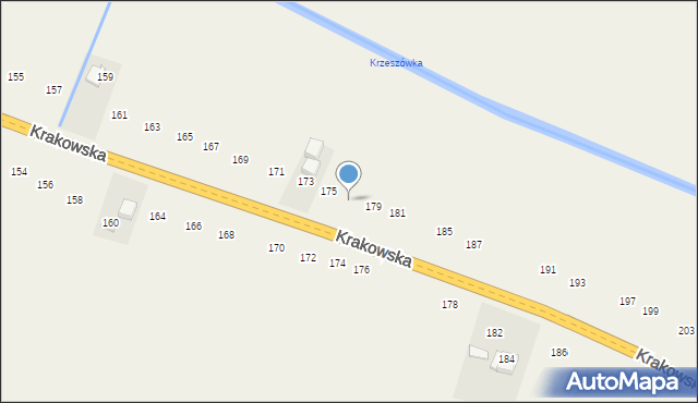 Nawojowa Góra, Krakowska, 177, mapa Nawojowa Góra