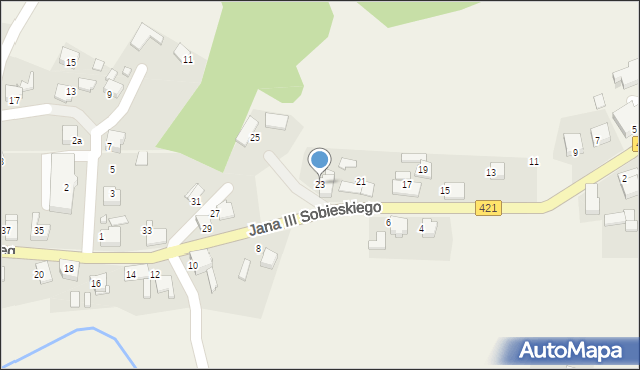 Nędza, Króla Jana III Sobieskiego, 23, mapa Nędza