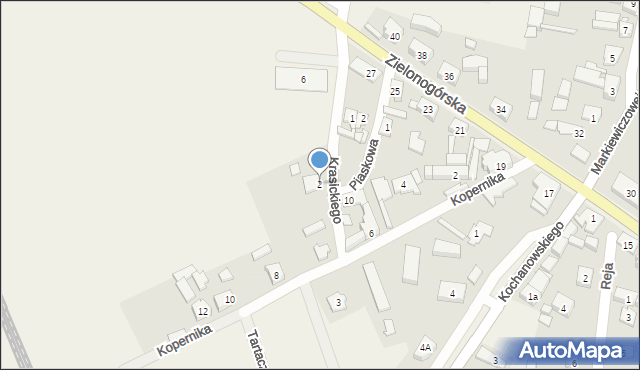 Niedoradz, Krasickiego, 2, mapa Niedoradz