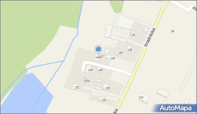 Niedrzwica Duża, Kraśnicka, 144A, mapa Niedrzwica Duża