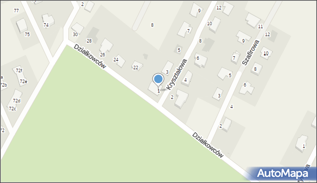 Niekłonice, Kryształowa, 1, mapa Niekłonice