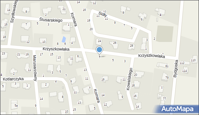 Niemcz, Krzyszkowiaka Zdzisława, 7, mapa Niemcz