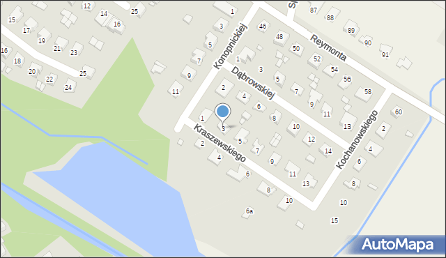 Niemodlin, Kraszewskiego Józefa Ignacego, 3, mapa Niemodlin