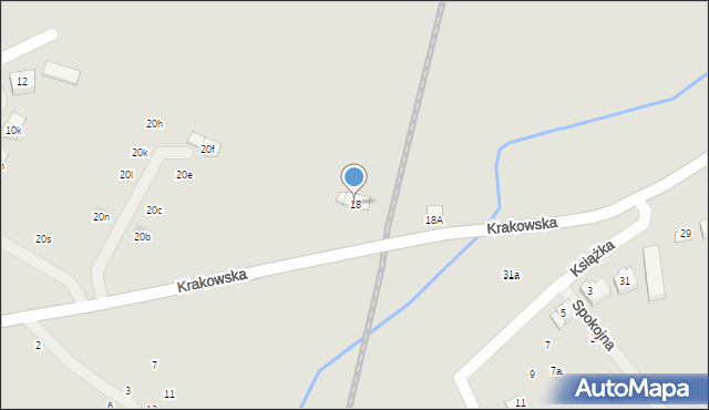 Niepołomice, Krakowska, 18, mapa Niepołomice