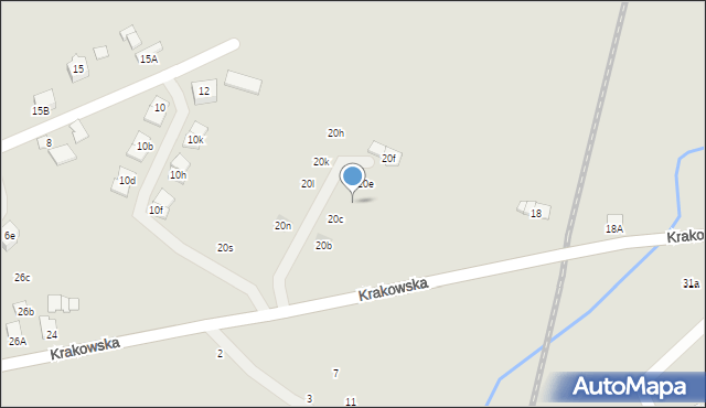 Niepołomice, Krakowska, 20d, mapa Niepołomice