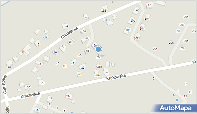 Niepołomice, Krakowska, 26c, mapa Niepołomice