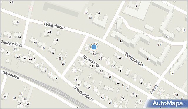 Nisko, Krasickiego Ignacego, bp., 16, mapa Nisko