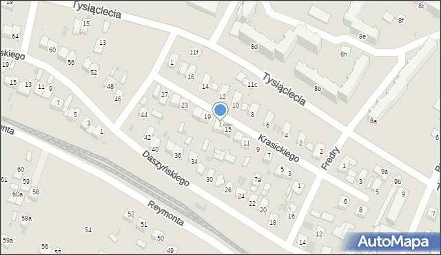 Nisko, Krasickiego Ignacego, bp., 17, mapa Nisko