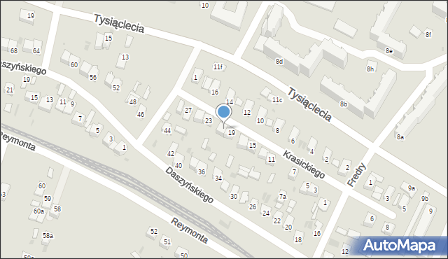 Nisko, Krasickiego Ignacego, bp., 21, mapa Nisko