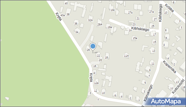 Nisko, Kręta, 24, mapa Nisko