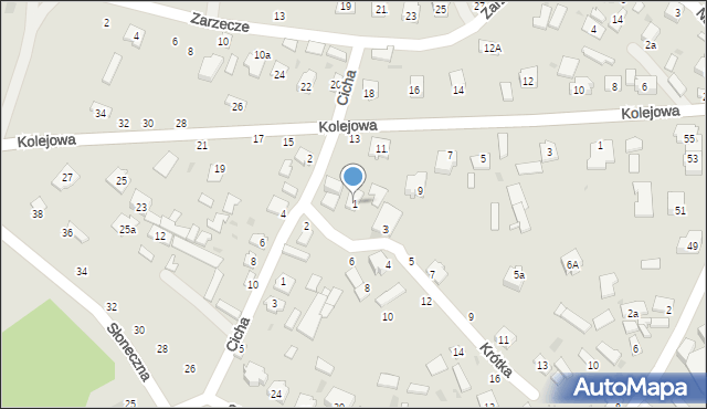 Nowa Dęba, Krótka, 1, mapa Nowa Dęba