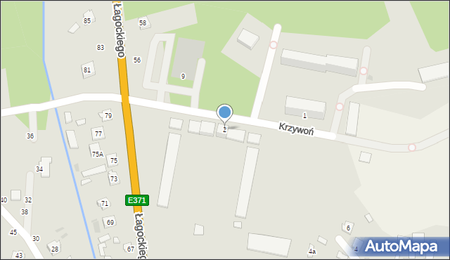 Nowa Dęba, Krzywoń Anieli, 2, mapa Nowa Dęba