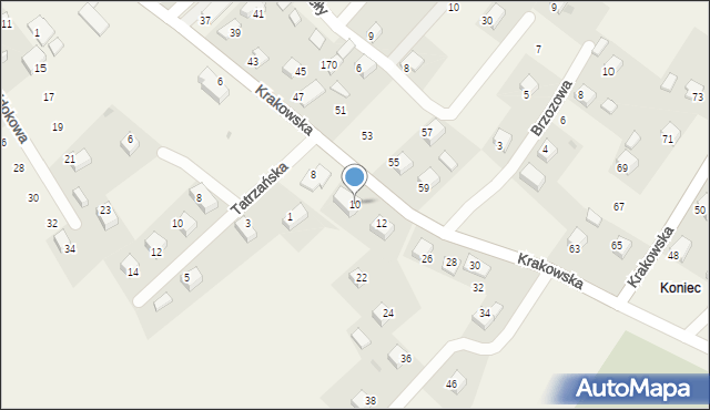 Nowa Góra, Krakowska, 10, mapa Nowa Góra