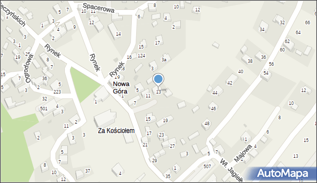 Nowa Góra, Krakowska, 13, mapa Nowa Góra