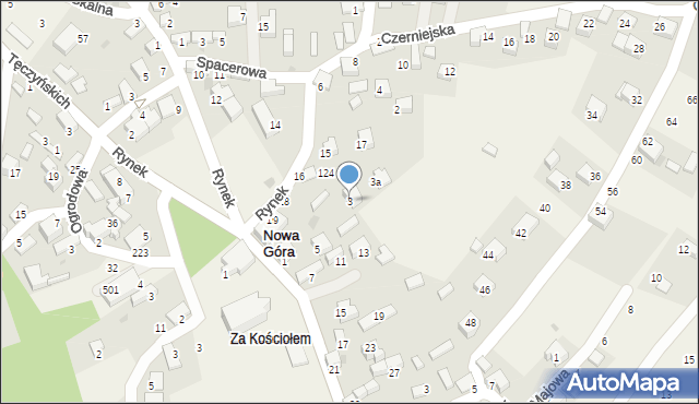 Nowa Góra, Krakowska, 3, mapa Nowa Góra