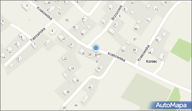 Nowa Góra, Krakowska, 30, mapa Nowa Góra