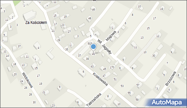 Nowa Góra, Krakowska, 41, mapa Nowa Góra