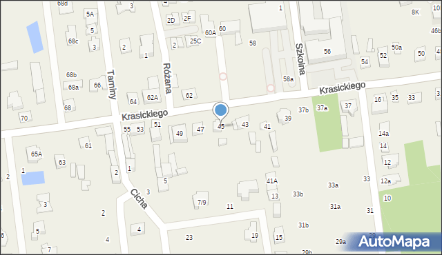 Nowa Iwiczna, Krasickiego Ignacego, bp., 45, mapa Nowa Iwiczna