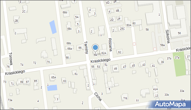 Nowa Iwiczna, Krasickiego Ignacego, bp., 64, mapa Nowa Iwiczna