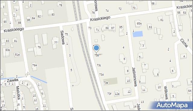 Nowa Iwiczna, Krasickiego Ignacego, bp., 73b, mapa Nowa Iwiczna