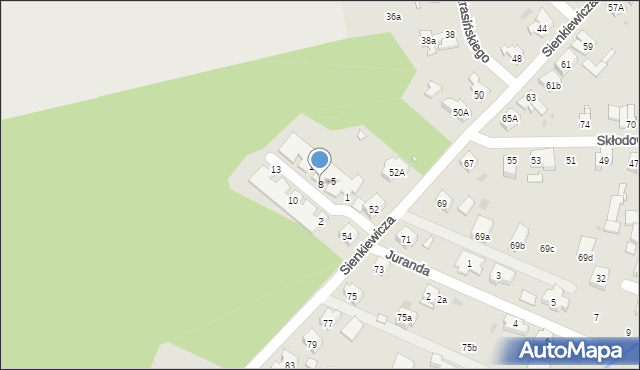 Nowa Sól, Kraszewskiego, 8, mapa Nowa Sól