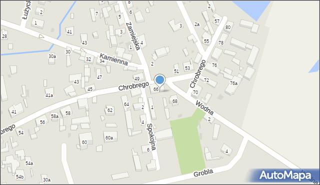 Nowa Sól, Króla Bolesława Chrobrego, 66a, mapa Nowa Sól