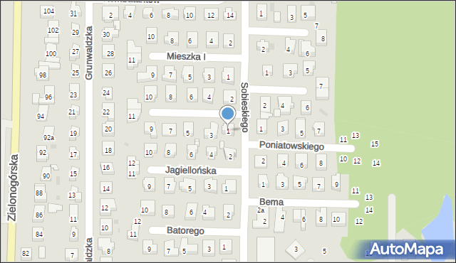 Nowa Sól, Króla Kazimierza Wielkiego, 1, mapa Nowa Sól