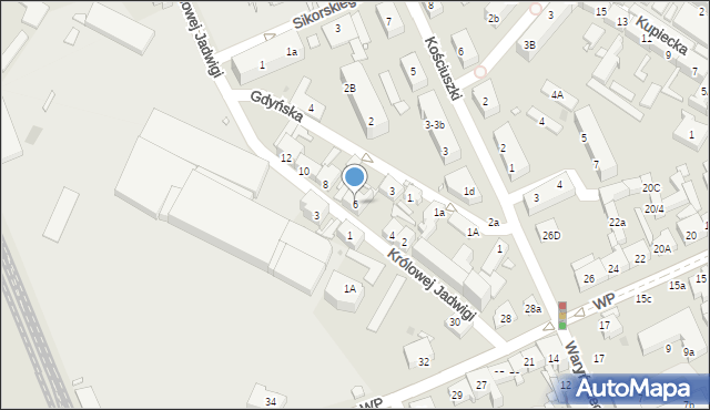 Nowa Sól, Królowej Jadwigi, 6, mapa Nowa Sól