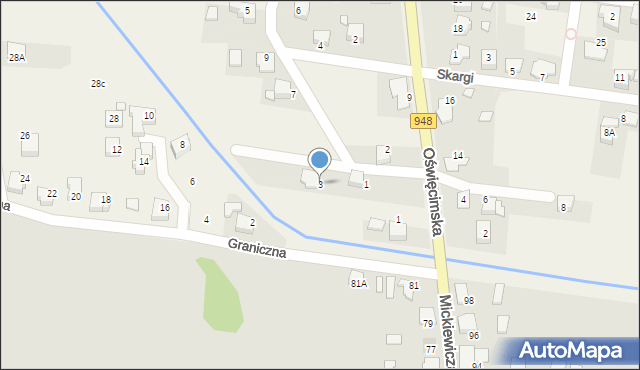 Nowa Wieś, Króla Kazimierza Wielkiego, 3, mapa Nowa Wieś