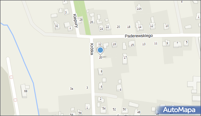 Nowa Wieś, Krótka, 10, mapa Nowa Wieś