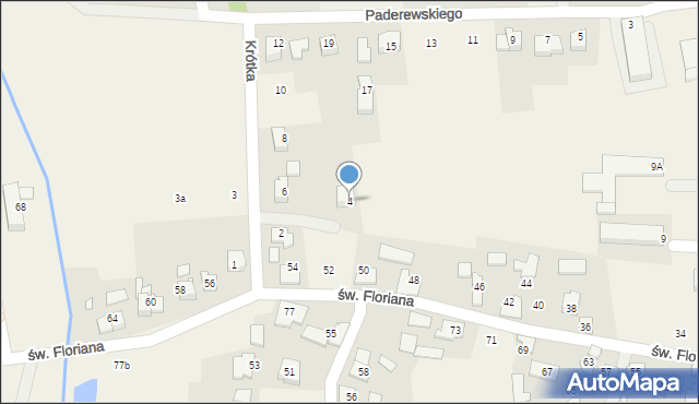 Nowa Wieś, Krótka, 4, mapa Nowa Wieś